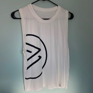 NWT Savvi Helena white tank top, workout top, size small